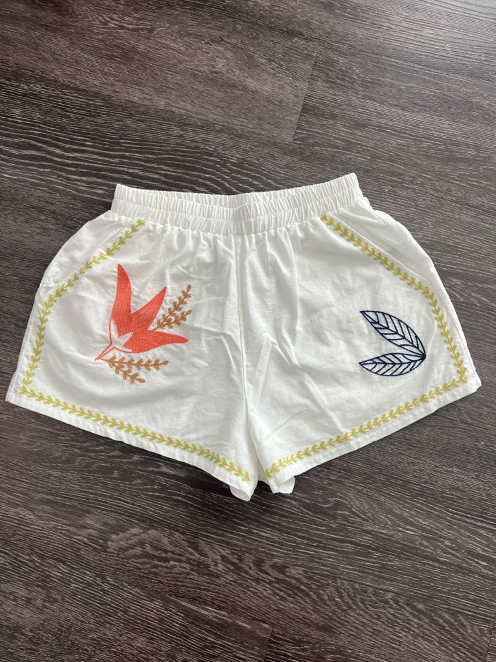 MABLE Linen-Rayon Embroidered Shorts - Picture 2 of 7